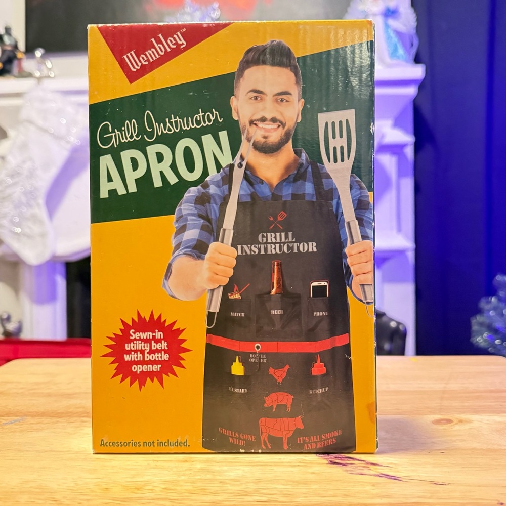 Wembley Grill Instructor Apron - Black and Red